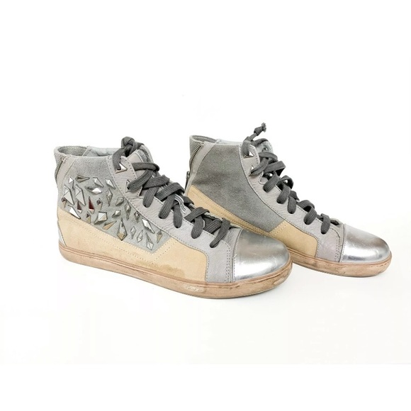 Sam Edelman Silver sneakers size 8.5 - Picture 2 of 8